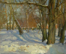 March Sun. Kuskovo - oil, canvas