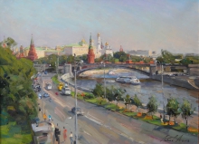 View To The Kremlin - oil, canvas