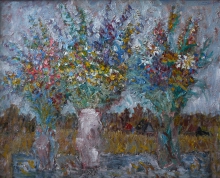 Autumn Flowers - oil, canvas