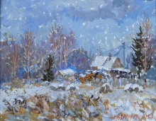 Snowfall - oil, canvas