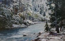 First Snow - oil, canvas