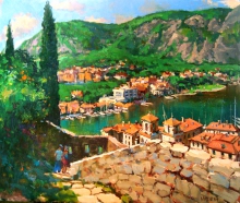 In The Bay Of Kotor - oil, canvas