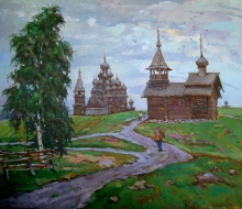 Museum In The Open Air - oil, canvas