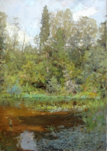 Wood Lake - oil, canvas