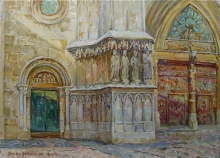 Tarragon Cathedral. Catalonia - oil, canvas